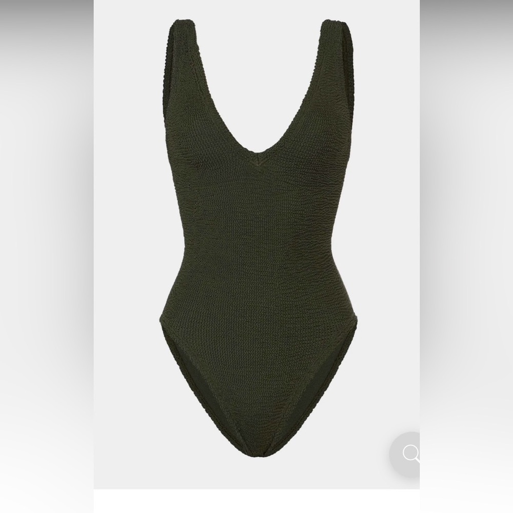 Hunza G Sadie Swimsuit Metallic Khaki